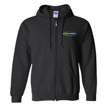 Load image into Gallery viewer, Full-Zip Hooded Sweatshirt Embroidered Front and Back