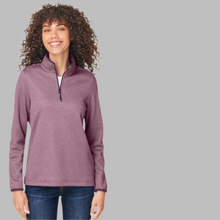 Load image into Gallery viewer, Women's Venture Heathered Stripe Quarter-Zip