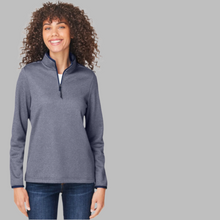 Load image into Gallery viewer, Women's Venture Heathered Stripe Quarter-Zip