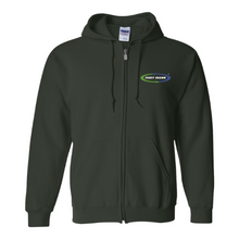 Load image into Gallery viewer, Full-Zip Hooded Sweatshirt Embroidered Front and Back