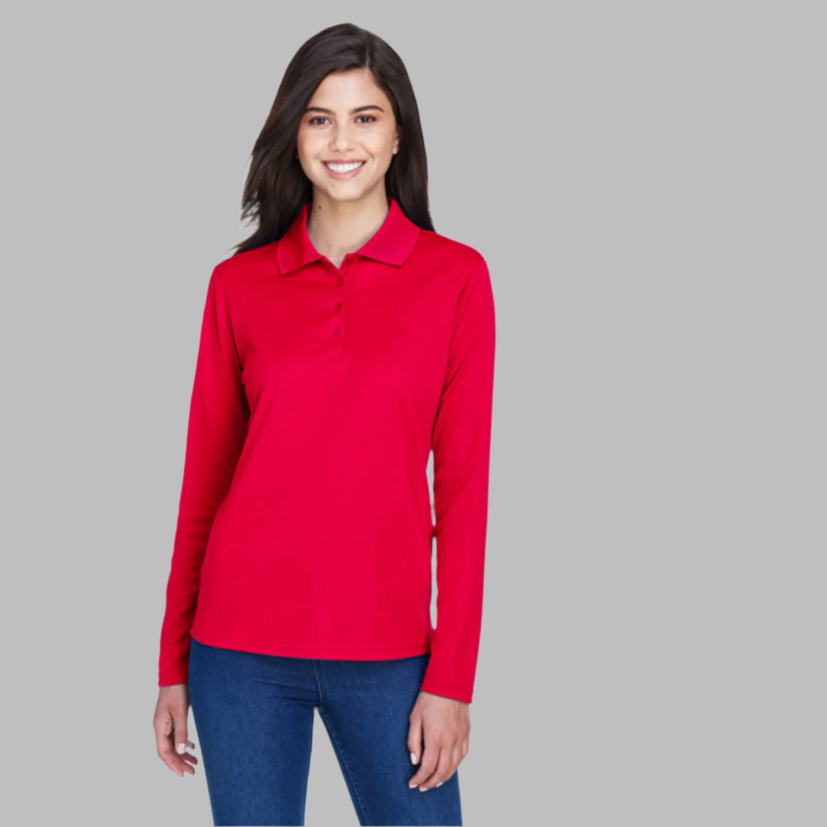 Women's Performance Long-Sleeve Piqué Polo