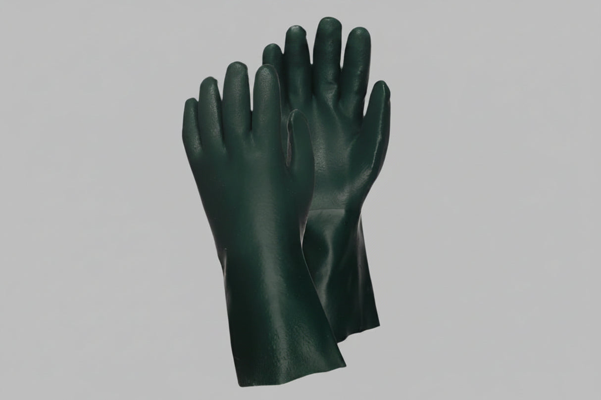 PVC Chemical-Resistant Gloves with Cotton Jersey Liner – Pack of 12
