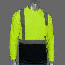 Load image into Gallery viewer, High Visibility Long Sleeve Shirt Black Bottom