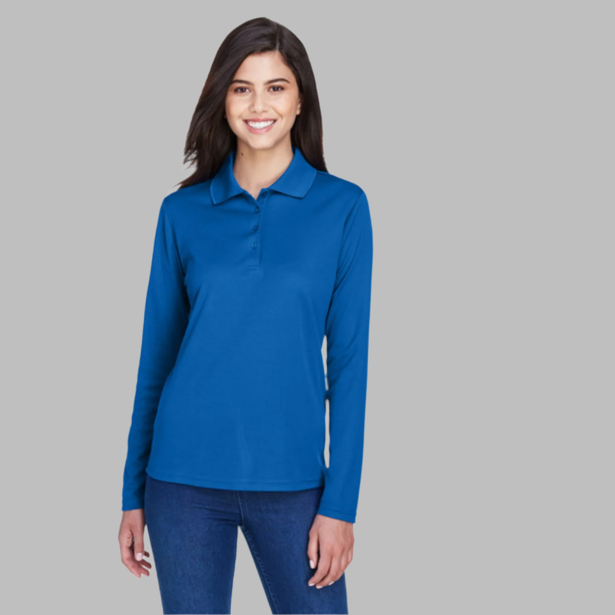 Women's Performance Long-Sleeve Piqué Polo