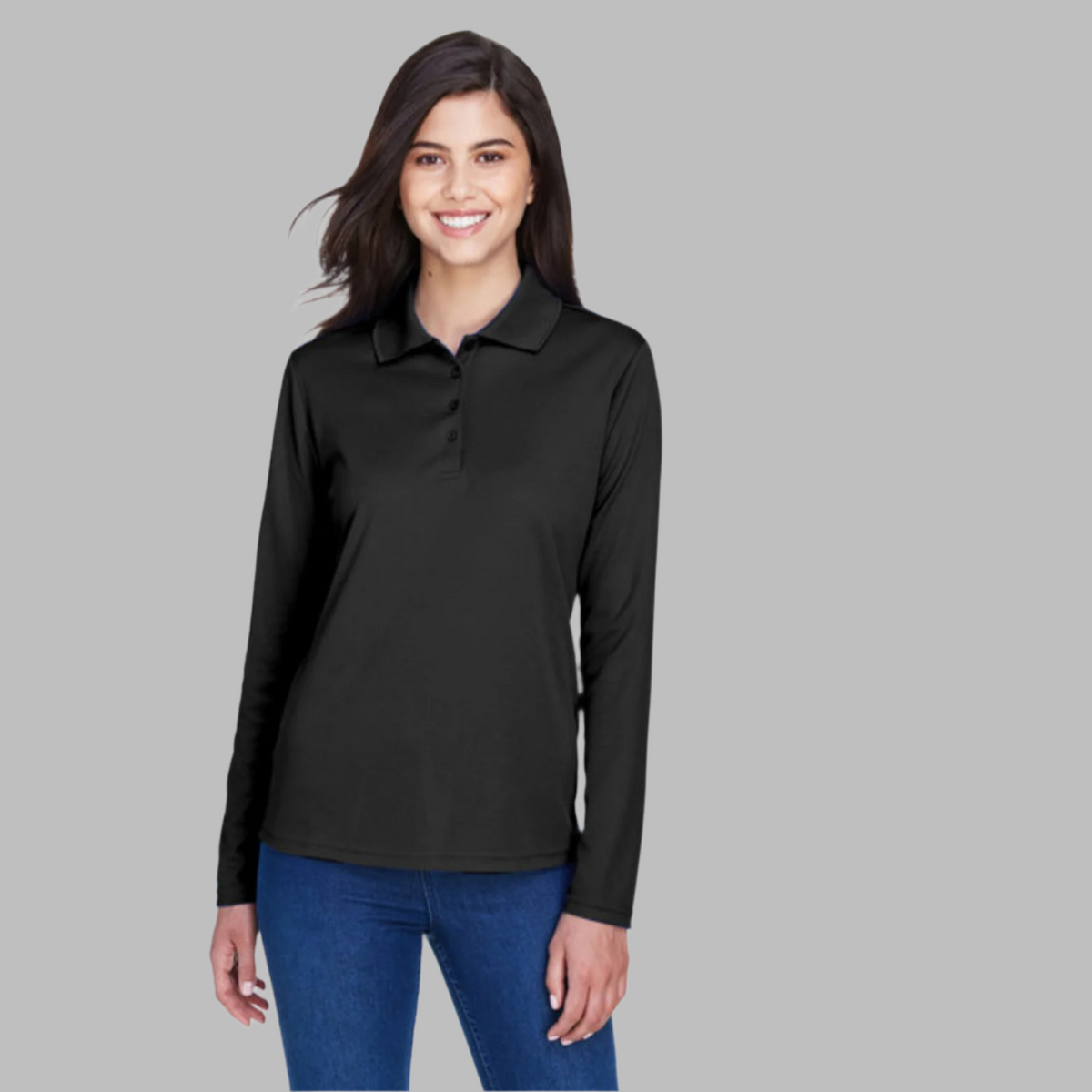 Women's Performance Long-Sleeve Piqué Polo