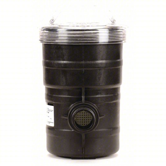 Discharge system strainer