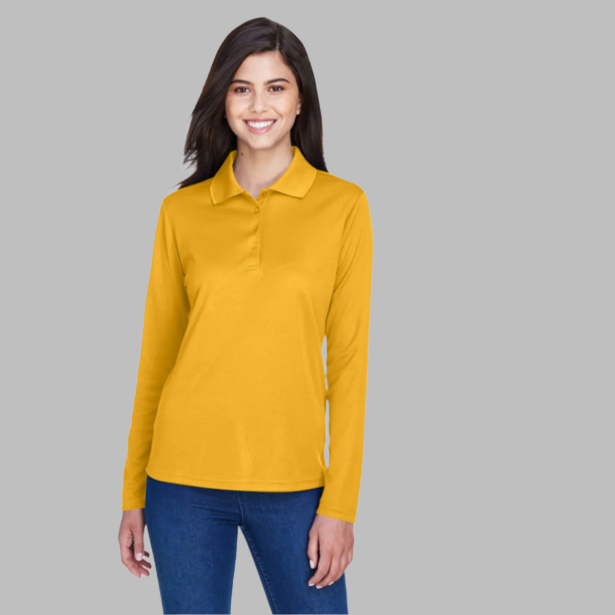 Women's Performance Long-Sleeve Piqué Polo