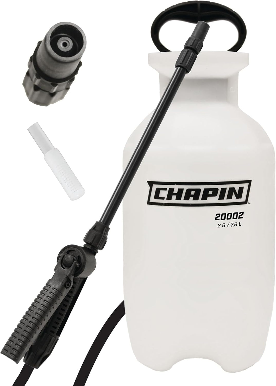 Chapin 20002 Pump Sprayer, 2 Gallon, Lawn and Garden, Hand Pressurized, Anti-Clog Filter, Adjustable Spray Nozzle, Spraying Plants, Watering, Weeds, Fertilizer and Pests, Translucent