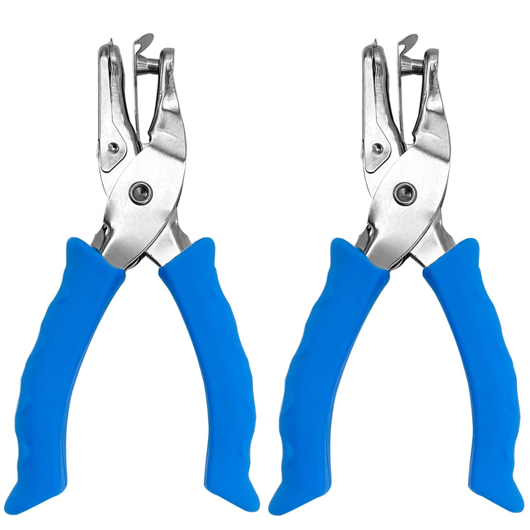 Single Hole Punch Paper Hole Puncher for Crafts, One Hole Punch with Pink Soft Grip Handle, Hole Punches for Kids and Adults, Handheld Circle Punch for Paper Crafts in Home, Office, Classroom, 2Pack