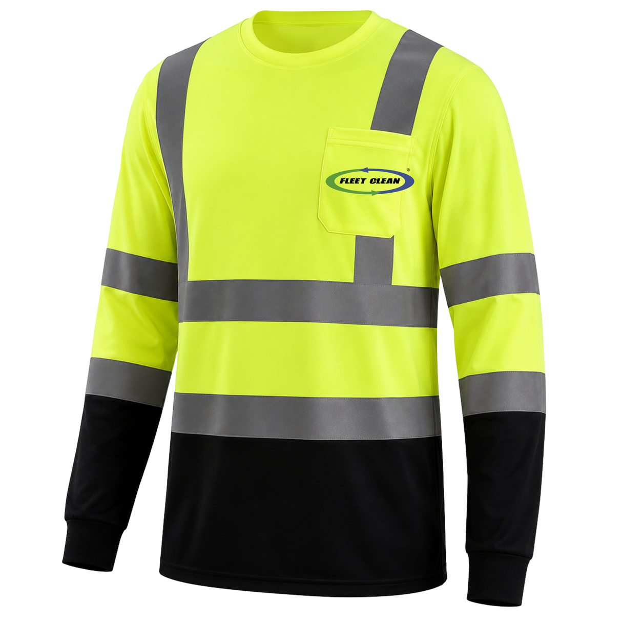 High Visibility Long Sleeve Shirt Black Bottom