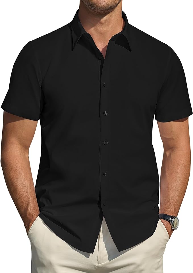 Mens Short Sleeve Button Up Shirt