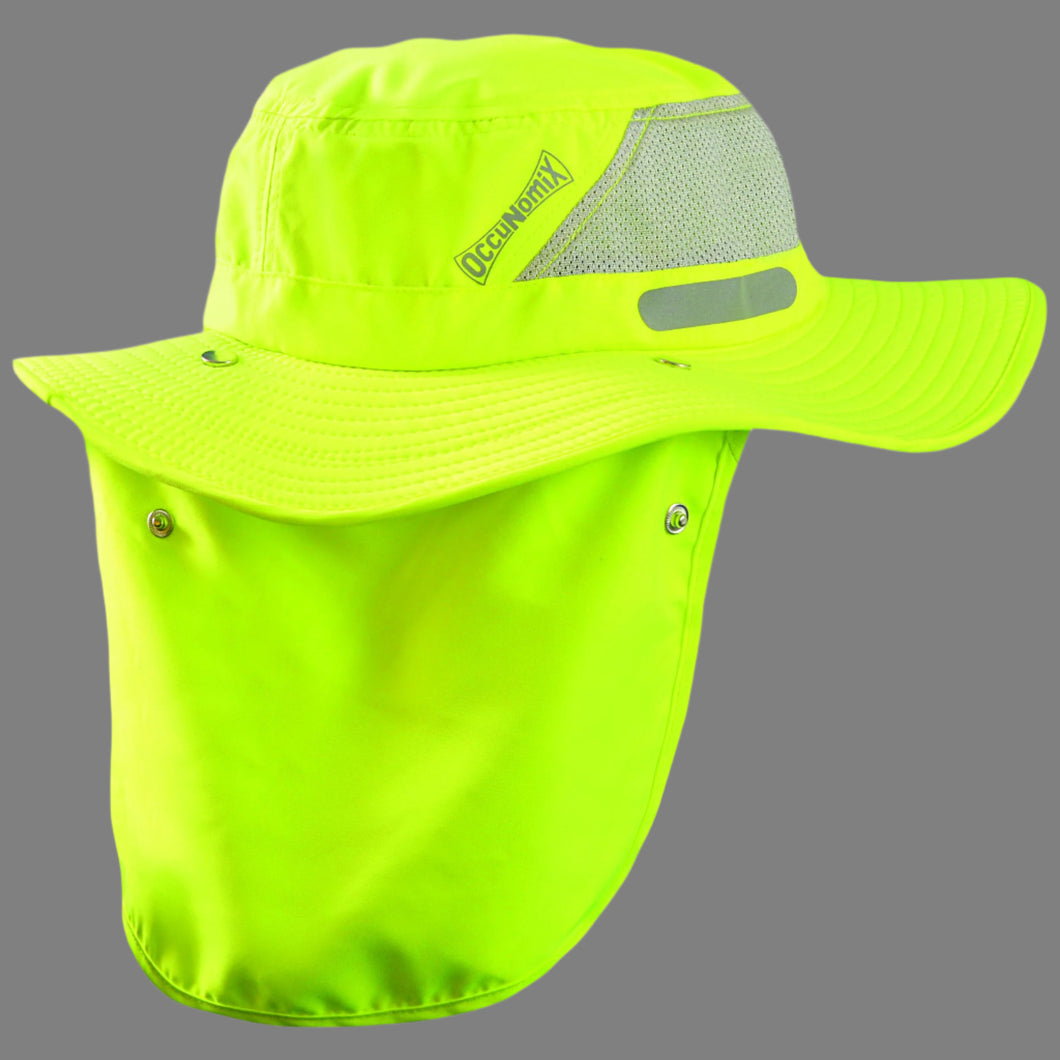 Wicking & Cooling Ranger Hat w/ Neck Shade - – High Viz Yellow