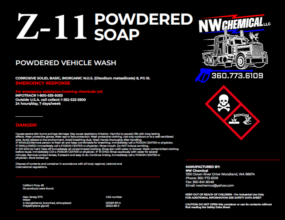 Z-11 Powdered Soap - 500lb Drum