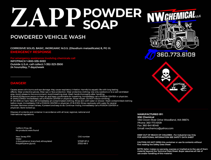 ZAPP- Powdered Truck Wash Soap